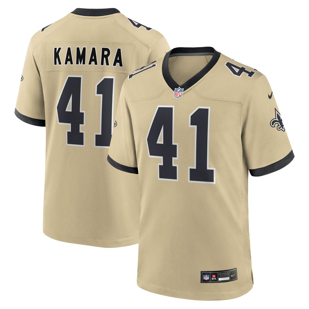 Alvin Kamara New Orleans Saints Nike Youth Game Jersey - Black Official NFL Team Apparel Football Fan Gear
