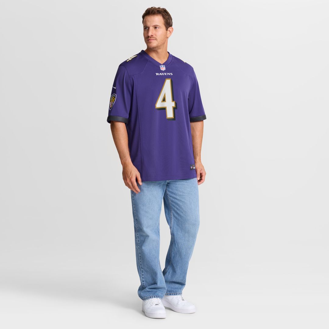 Zay Flowers Baltimore Ravens Nike Game Jersey - Purple Official NFL Team Apparel Football Fan Gear