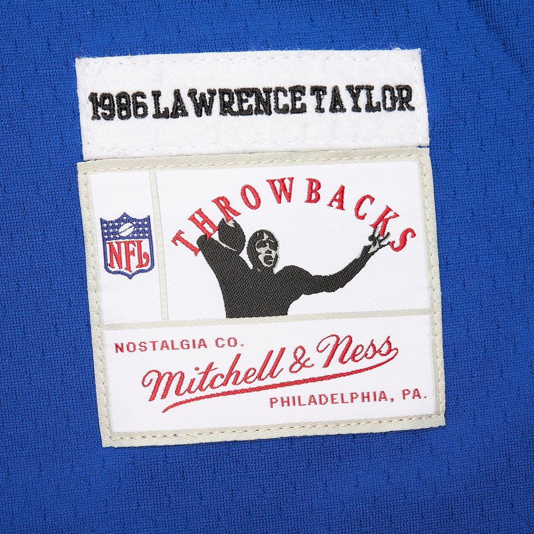 Lawrence Taylor New York Giants Mitchell & Ness Player Name & Number Hoodie Legacy Jersey - Royal Official NFL Team Apparel Football Fan Gear