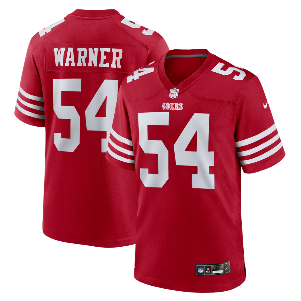 Fred Warner San Francisco 49ers Nike Team Game Player Jersey - White Official NFL Team Apparel Football Fan Gear