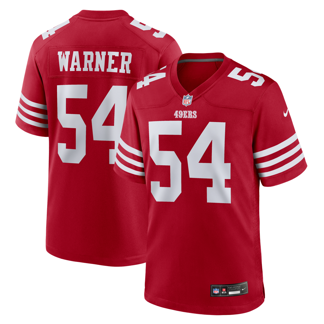 Fred Warner San Francisco 49ers Nike Team Game Player Jersey - White Official NFL Team Apparel Football Fan Gear
