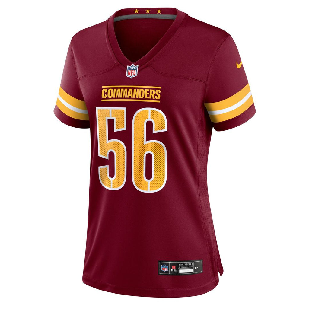 Kain Medrano Washington Commanders Nike Women's Team Game Jersey - Burgundy Official NFL Team Apparel Football Fan Gear