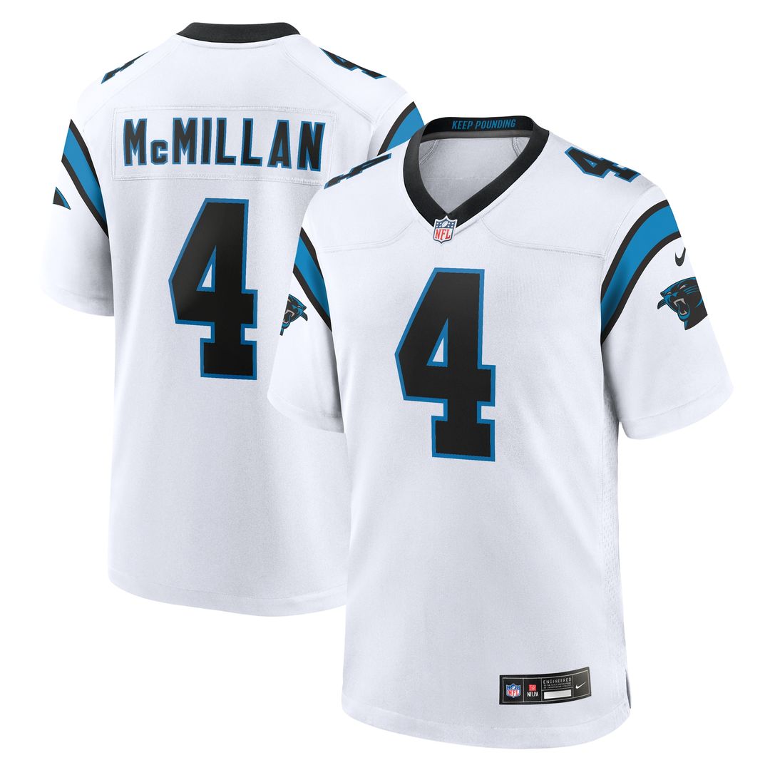 Tetairoa McMillan Carolina Panthers Nike Game Jersey - White Official NFL Team Apparel Football Fan Gear
