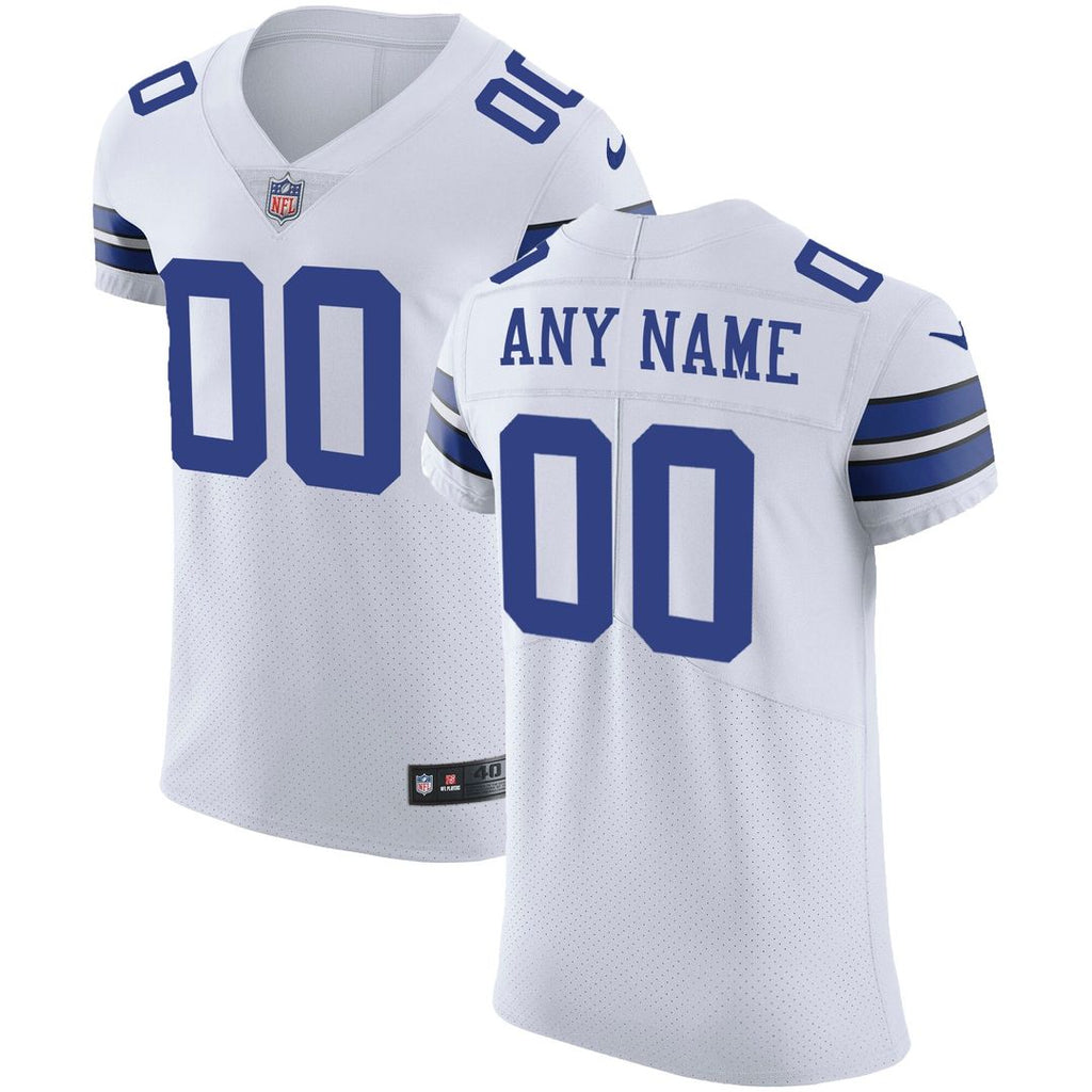 Dallas Cowboys Nike Vapor Untouchable Custom Elite Jersey - White Official NFL Team Apparel Football Fan Gear