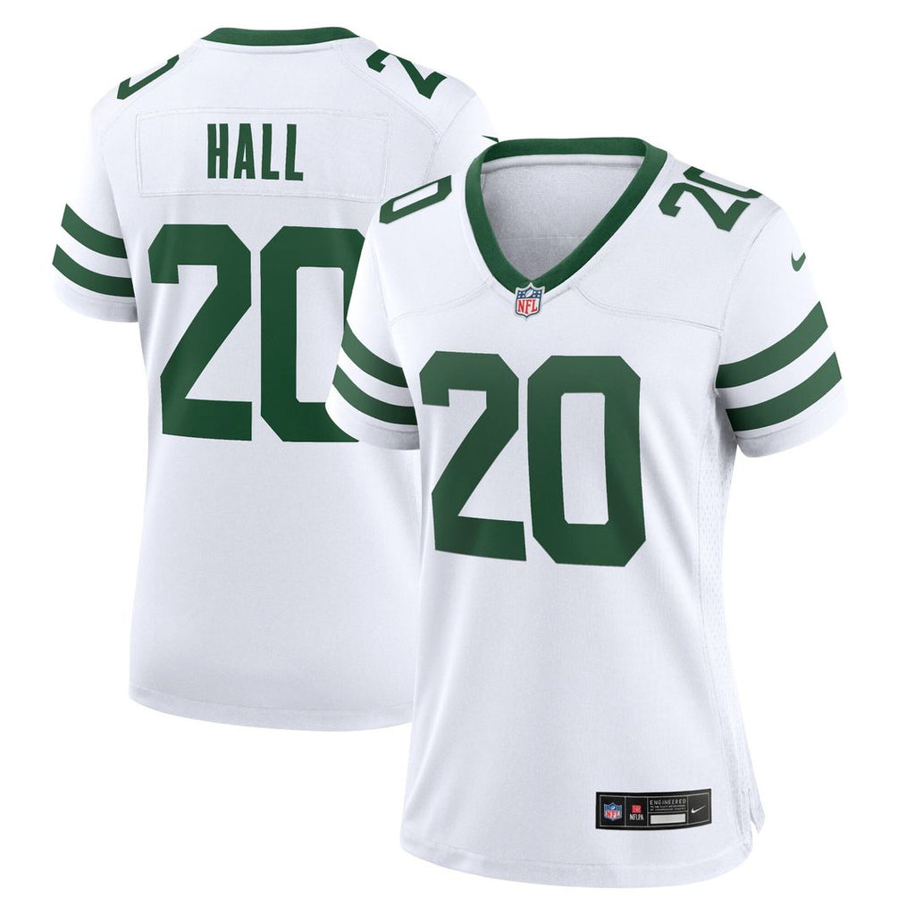 Breece Hall New York Jets Nike Women's Game Jersey - Legacy White Official NFL Team Apparel Football Fan Gear