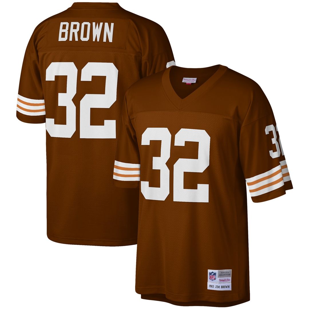 Jim Brown Cleveland Browns Mitchell & Ness Legacy Replica Jersey - Brown Official NFL Team Apparel Football Fan Gear