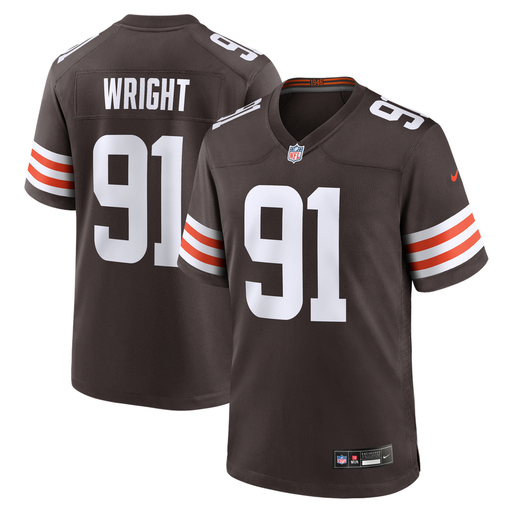 Alex Wright Cleveland Browns Nike Team Game Jersey - Brown Official NFL Team Apparel Football Fan Gear