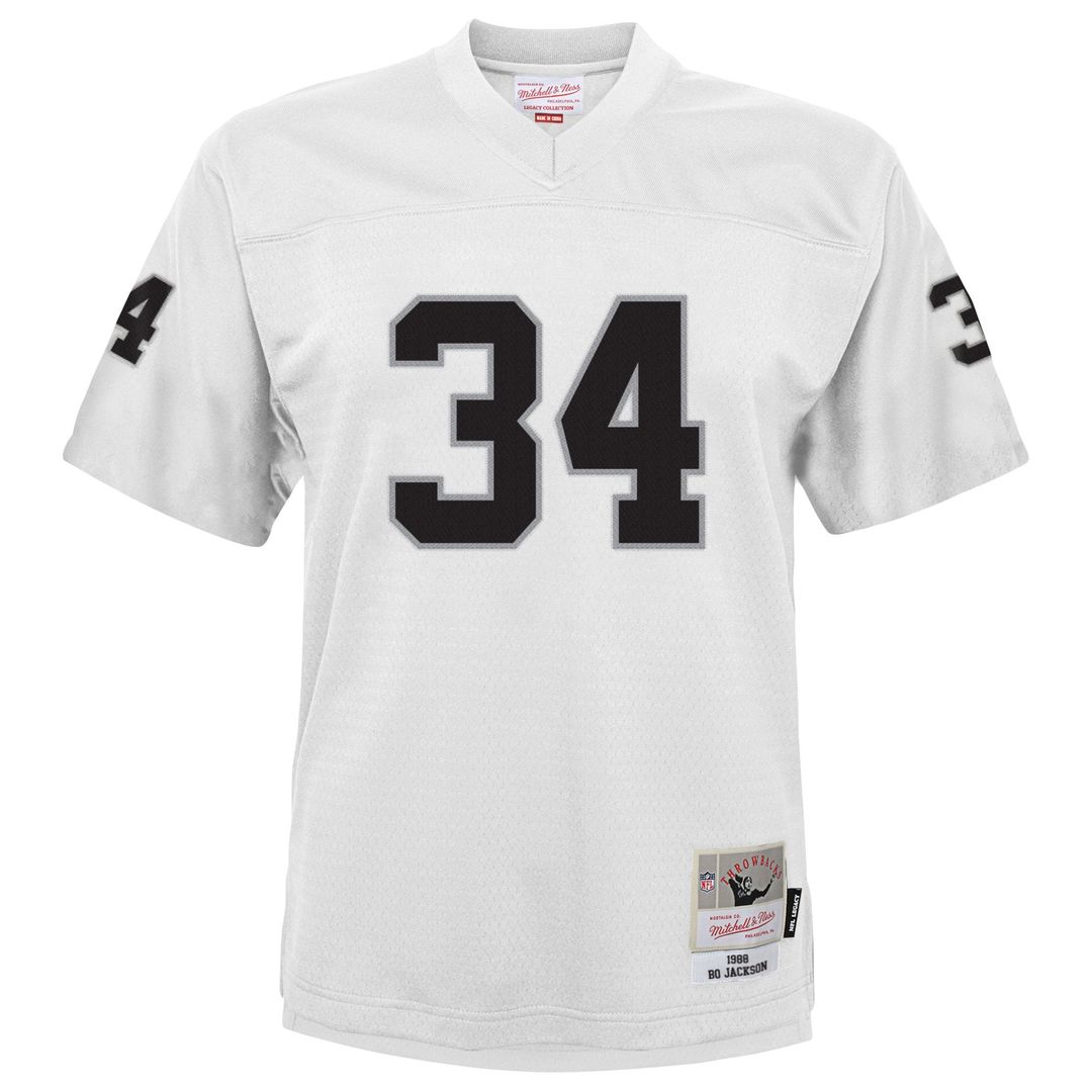 Bo Jackson Las Vegas Raiders Mitchell & Ness Youth 1988 Retired Player Legacy Jersey - White Official NFL Team Apparel Football Fan Gear