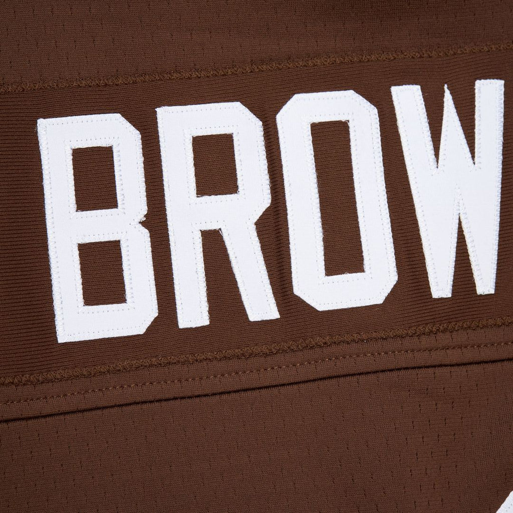Jim Brown Cleveland Browns Mitchell & Ness Player Name & Number Hoodie Legacy Jersey - Brown Official NFL Team Apparel Football Fan Gear