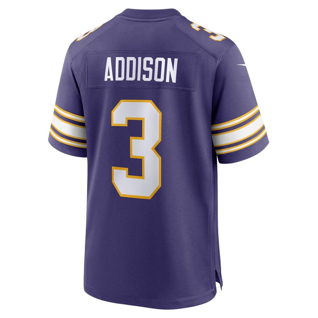 Jordan Addison Minnesota Vikings Nike Alternate Game Jersey - Purple Official NFL Team Apparel Football Fan Gear