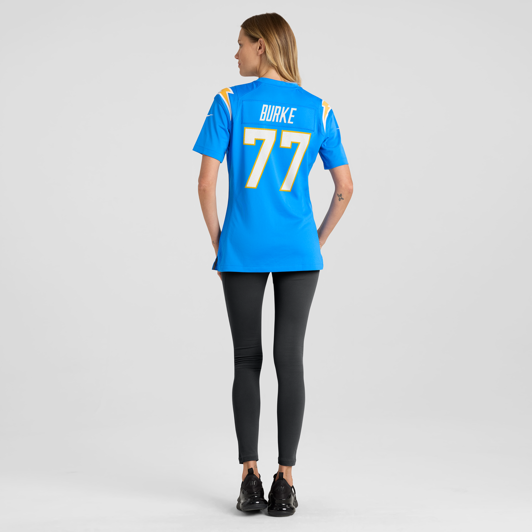 Travis Burke Los Angeles Chargers Nike Women's Team Game Jersey - Powder Blue Official NFL Team Apparel Football Fan Gear