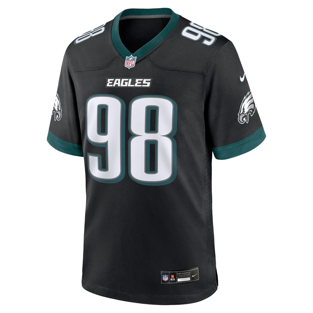 Jalen Carter Philadelphia Eagles Nike Alternate Game Player Jersey - Black Official NFL Team Apparel Football Fan Gear