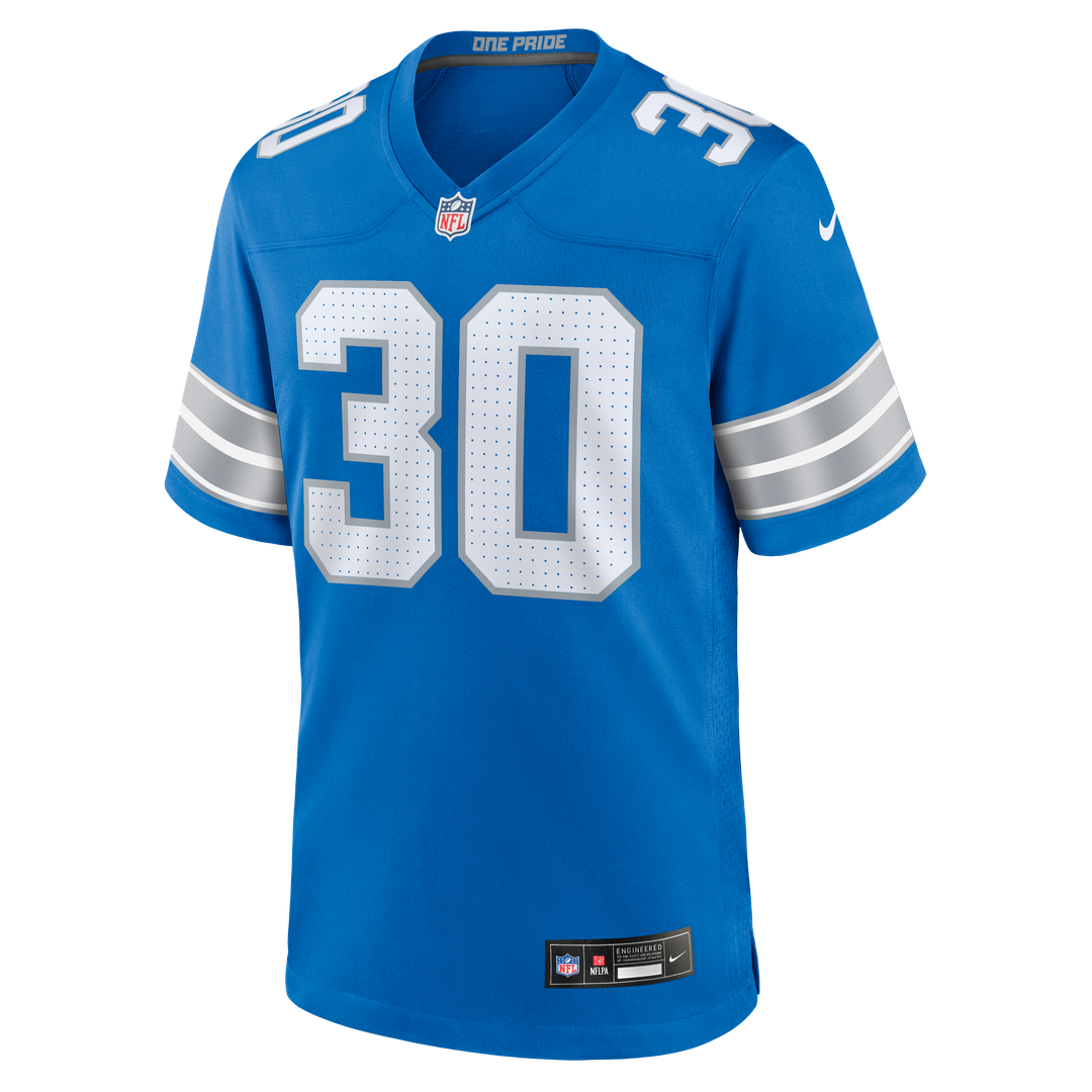 Khalil Dorsey Detroit Lions Nike Team Game Jersey - Blue Official NFL Team Apparel Football Fan Gear