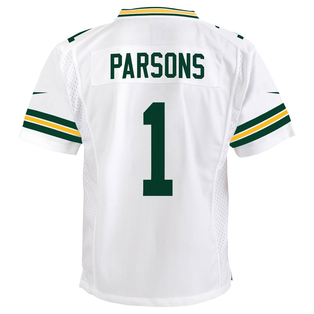 Micah Parsons Green Bay Packers Nike Youth White Game Jersey - White Official NFL Team Apparel Football Fan Gear