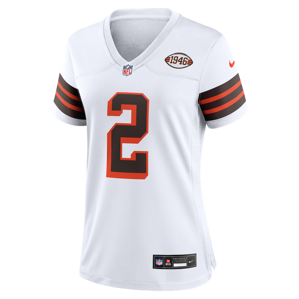 Shedeur Sanders Cleveland Browns Nike Women's Alternate Game Jersey - White Official NFL Team Apparel Football Fan Gear