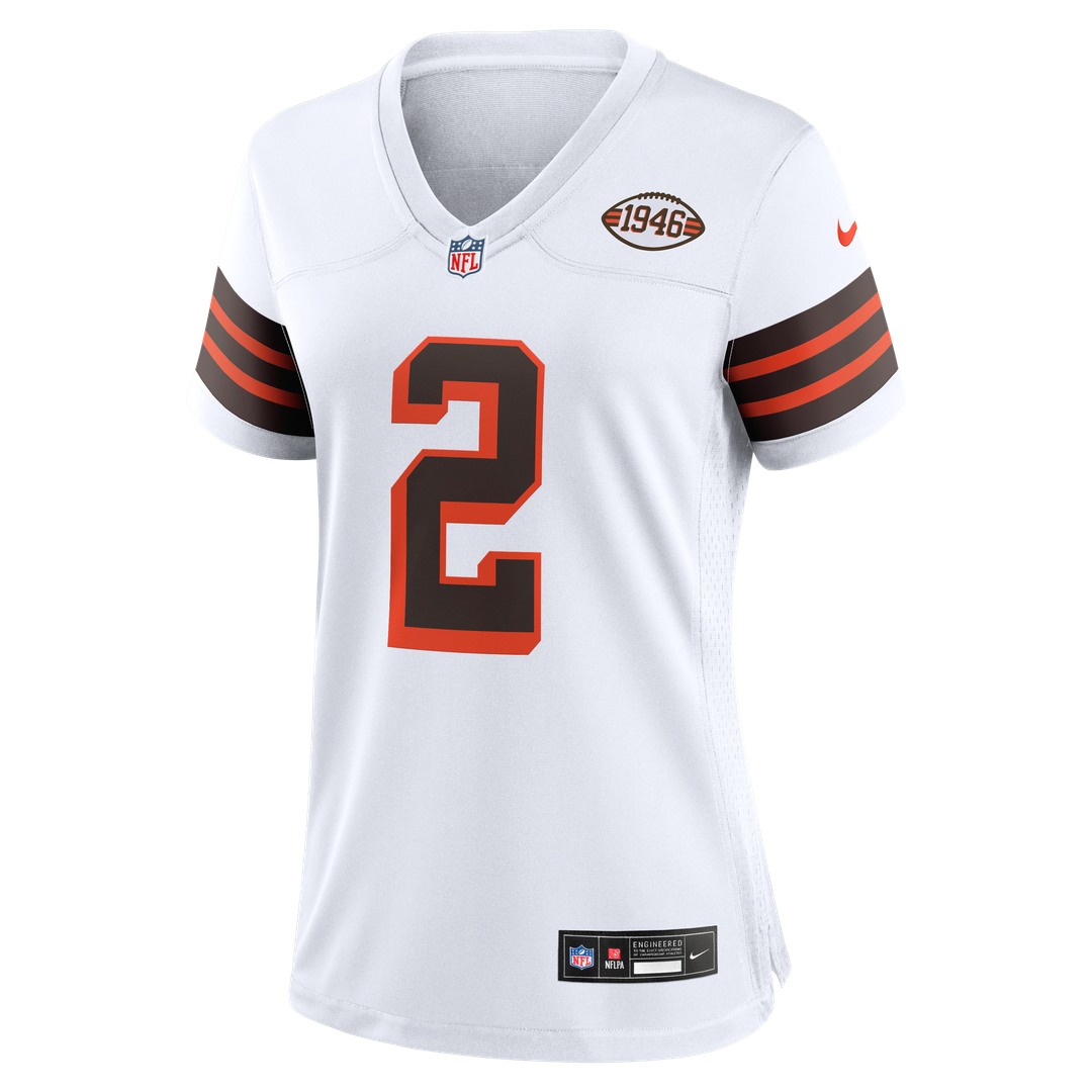 Shedeur Sanders Cleveland Browns Nike Women's Alternate Game Jersey - White Official NFL Team Apparel Football Fan Gear
