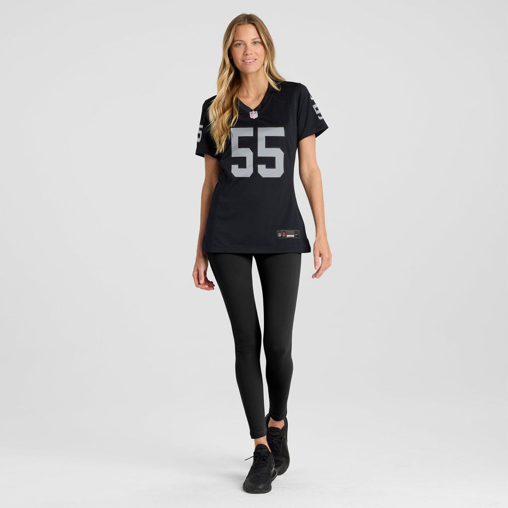 Cody Lindenberg Las Vegas Raiders Nike Women's Team Game Jersey - Black Official NFL Team Apparel Football Fan Gear