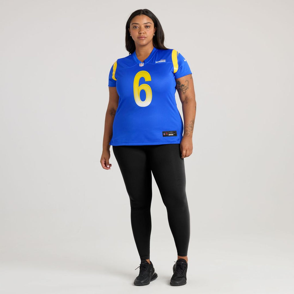 Nick Hampton Los Angeles Rams Nike Women's Team Game Jersey - Royal Official NFL Team Apparel Football Fan Gear