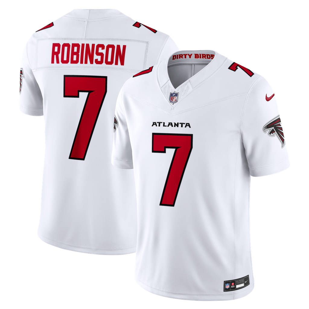 Bijan Robinson Atlanta Falcons Nike Vapor F.U.S.E. Stitched Limited Jersey - White Official NFL Team Apparel Football Fan Gear