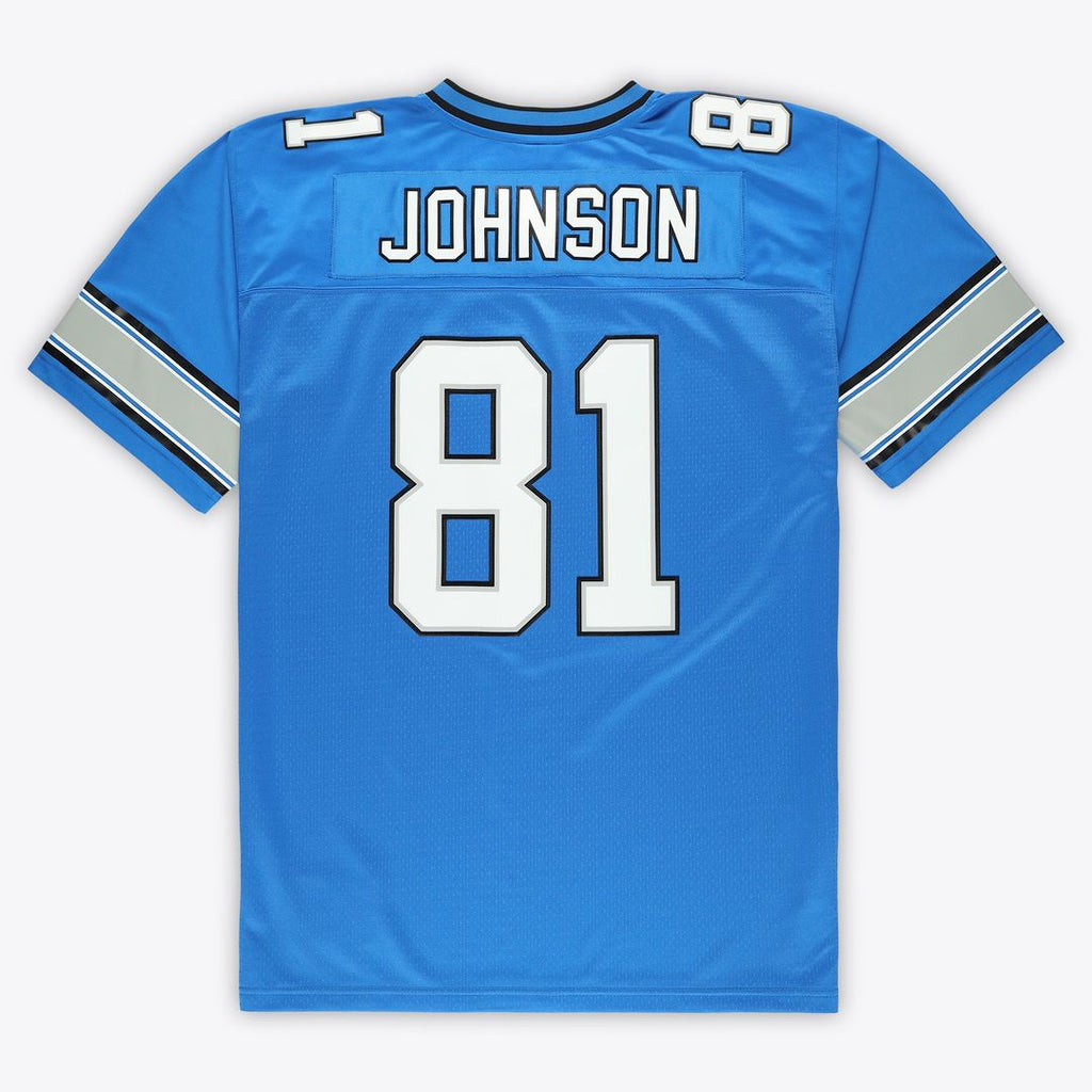 Calvin Johnson Detroit Lions Mitchell & Ness Big & Tall 2007 Legacy Retired Player Jersey - Blue Official NFL Team Apparel Football Fan Gear