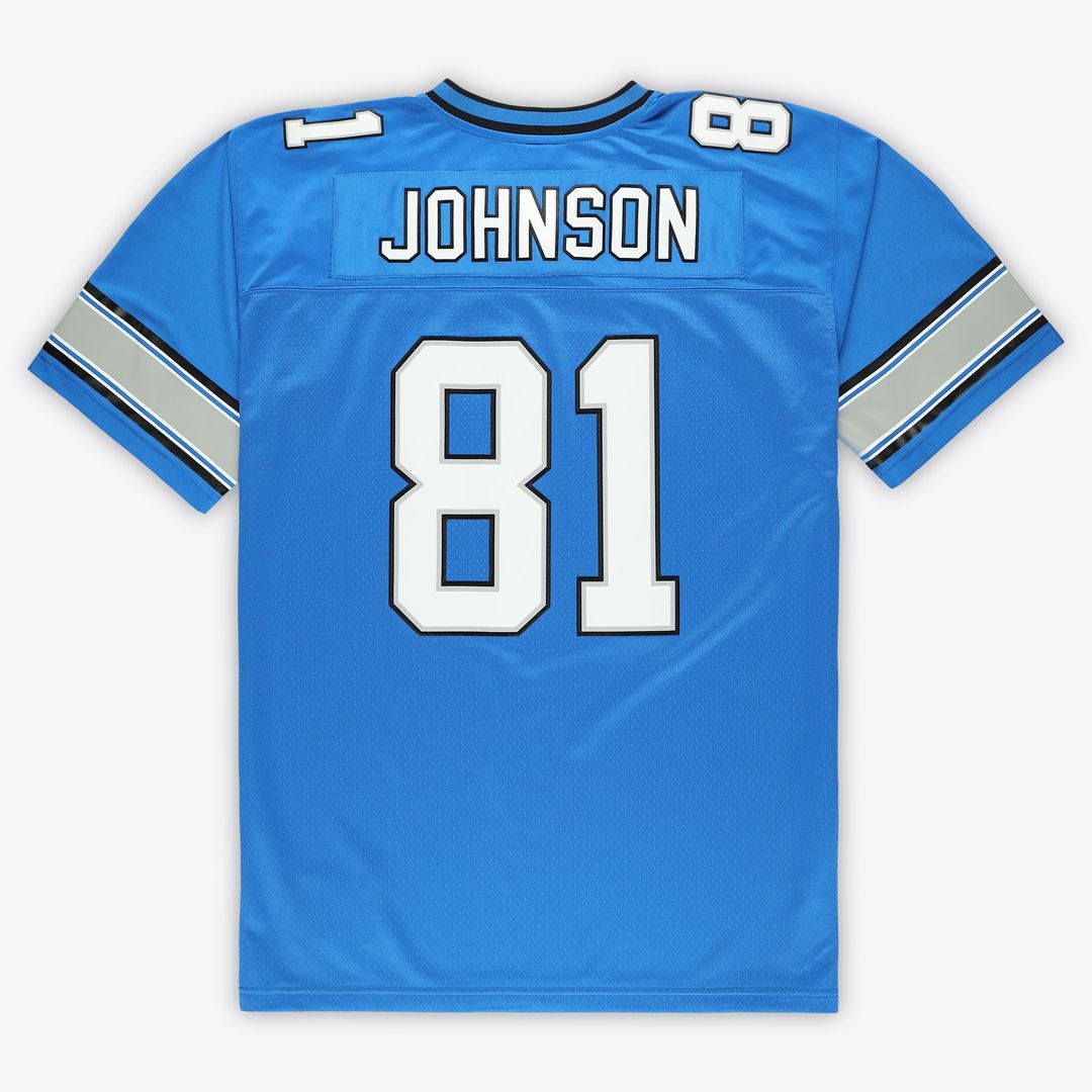 Calvin Johnson Detroit Lions Mitchell & Ness Big & Tall 2007 Legacy Retired Player Jersey - Blue Official NFL Team Apparel Football Fan Gear