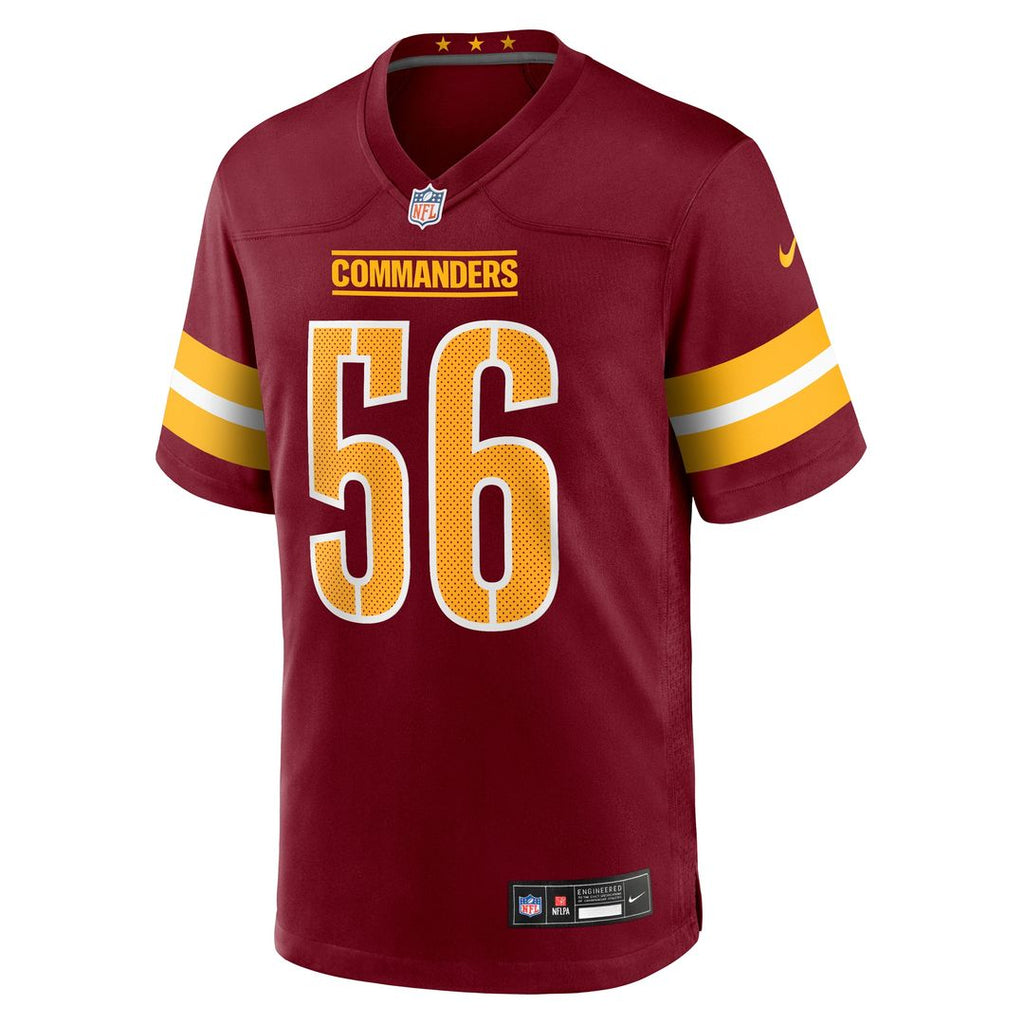 Kain Medrano Washington Commanders Nike Team Game Jersey - Burgundy Official NFL Team Apparel Football Fan Gear
