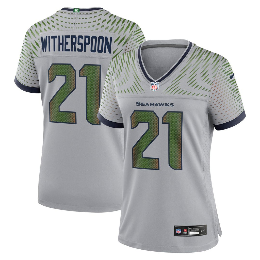 Devon Witherspoon Seattle Seahawks Nike Women's 2025 Rivalries Collection Game Jersey - Wolf Gray Official NFL Team Apparel Football Fan Gear