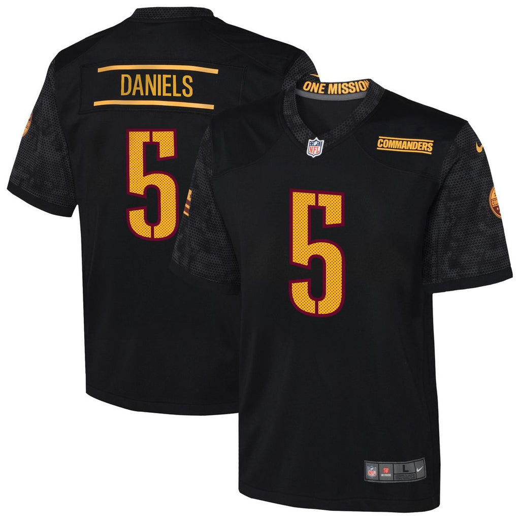 Jayden Daniels Washington Commanders Nike Youth Alternate Game Jersey - Black Official NFL Team Apparel Football Fan Gear