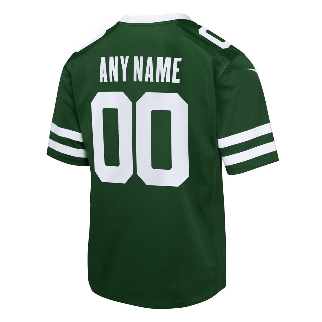 New York Jets Nike Youth Custom Game Jersey - Legacy Green Official NFL Team Apparel Football Fan Gear