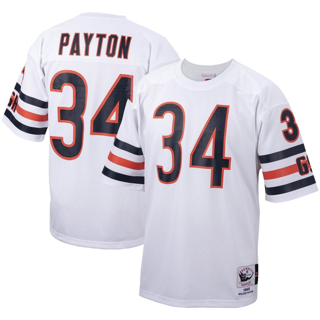 Walter Payton Chicago Bears Mitchell & Ness Big & Tall 1985 Retired Player Replica Jersey - White Official NFL Team Apparel Football Fan Gear