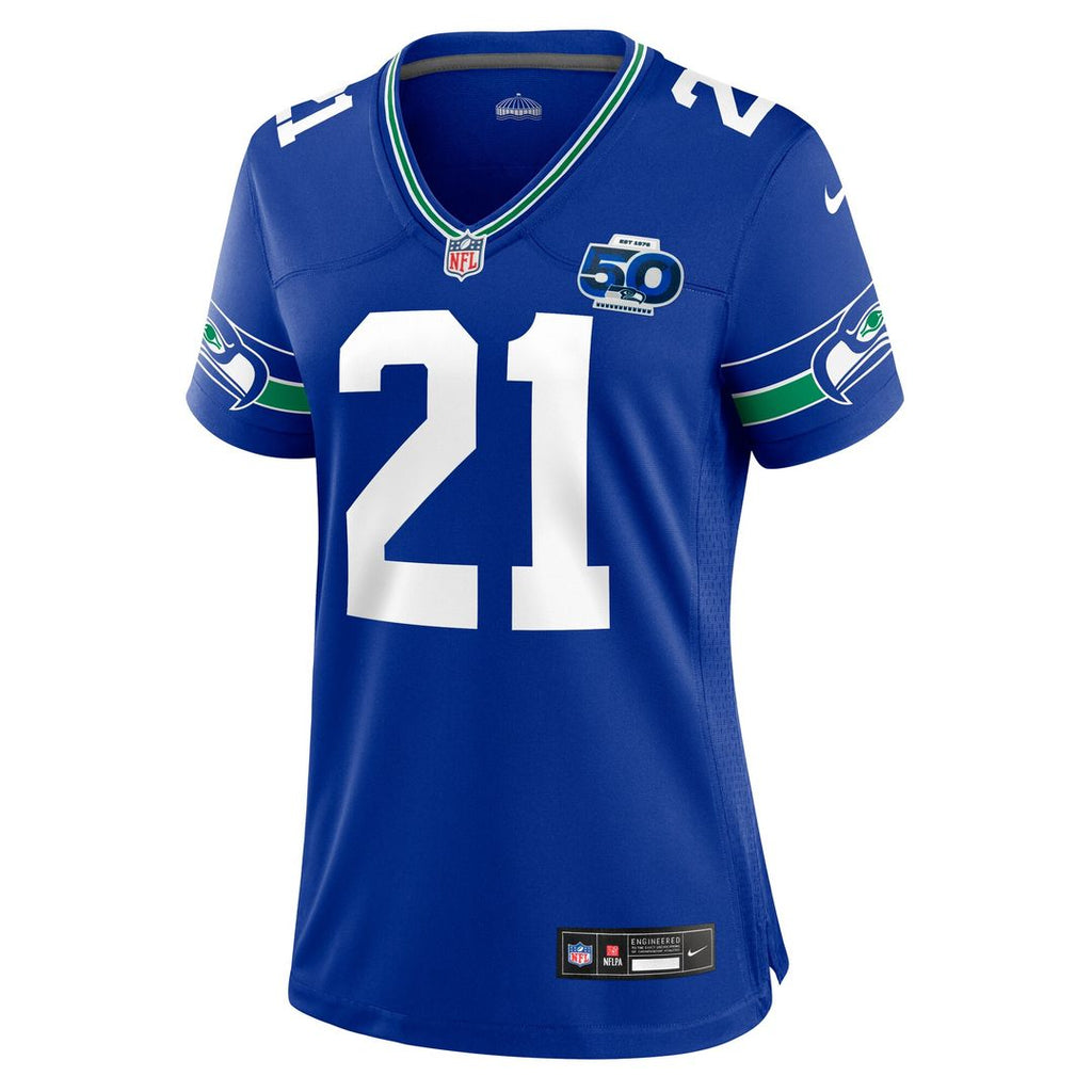 Devon Witherspoon Seattle Seahawks Nike Women's Alternate 50th Season Game Jersey - Royal Official NFL Team Apparel Football Fan Gear