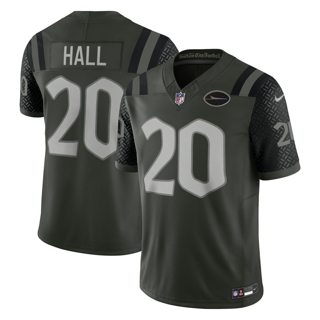 Breece Hall New York Jets Nike 2025 Rivalries Collection Stitched Limited Jersey - Gotham Green Official NFL Team Apparel Football Fan Gear