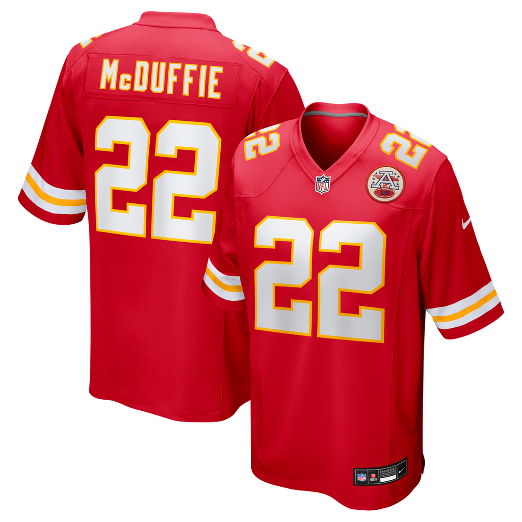 Trent McDuffie Kansas City Chiefs Nike Game Jersey - Red Official NFL Team Apparel Football Fan Gear