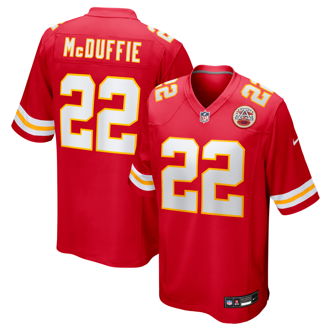Trent McDuffie Kansas City Chiefs Nike Game Jersey - Red Official NFL Team Apparel Football Fan Gear