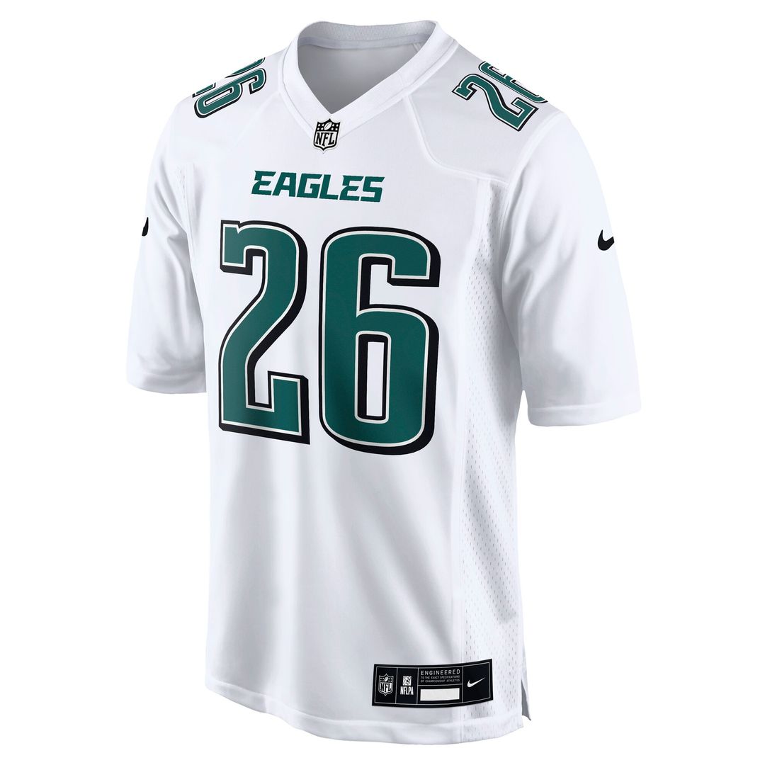 Saquon Barkley Philadelphia Eagles Nike Fashion Game Jersey - Tundra White Official NFL Team Apparel Football Fan Gear