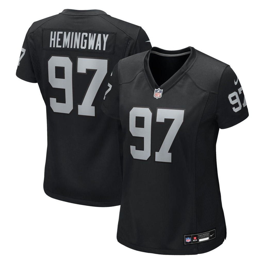 Tonka Hemingway Las Vegas Raiders Nike Women's Team Game Jersey - Black Official NFL Team Apparel Football Fan Gear