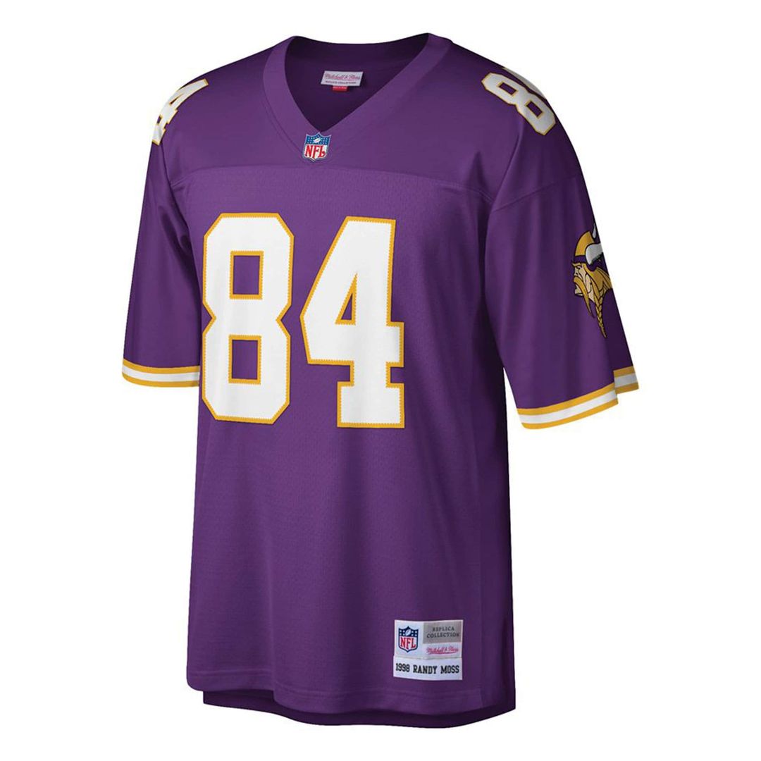Randy Moss Minnesota Vikings Mitchell & Ness Big & Tall 1998 Retired Player Replica Jersey - Purple Official NFL Team Apparel Football Fan Gear