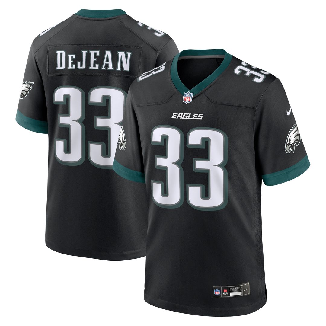 Cooper DeJean Philadelphia Eagles Nike Alternate Player Game Jersey - Black Official NFL Team Apparel Football Fan Gear