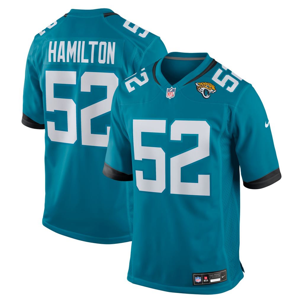 DaVon Hamilton Jacksonville Jaguars Nike Game Jersey - Teal Official NFL Team Apparel Football Fan Gear