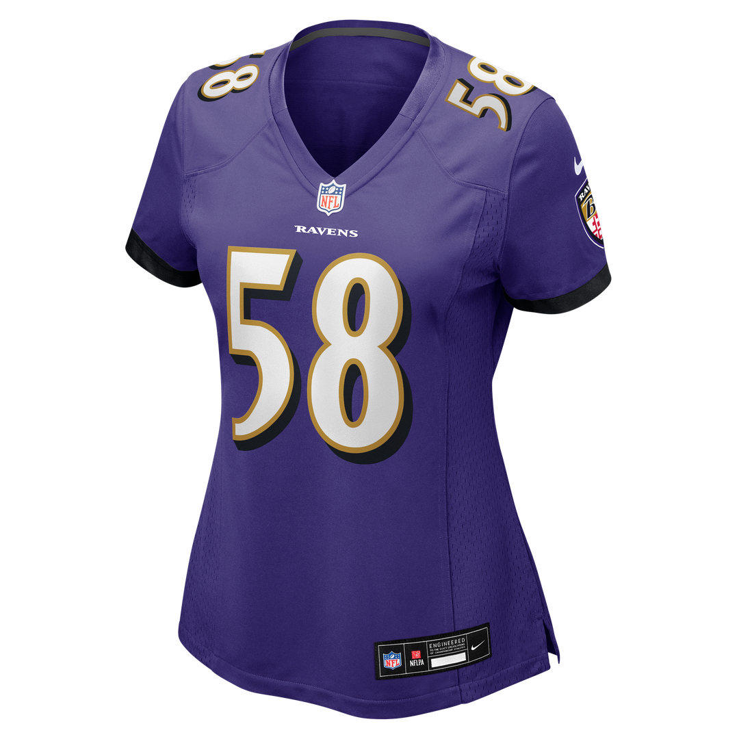 Taven Bryan Baltimore Ravens Nike Women's Team Game Jersey - Purple Official NFL Team Apparel Football Fan Gear