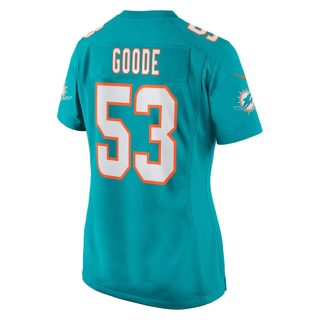 Cameron Goode Miami Dolphins Nike Women's Game Player Jersey - Aqua Official NFL Team Apparel Football Fan Gear