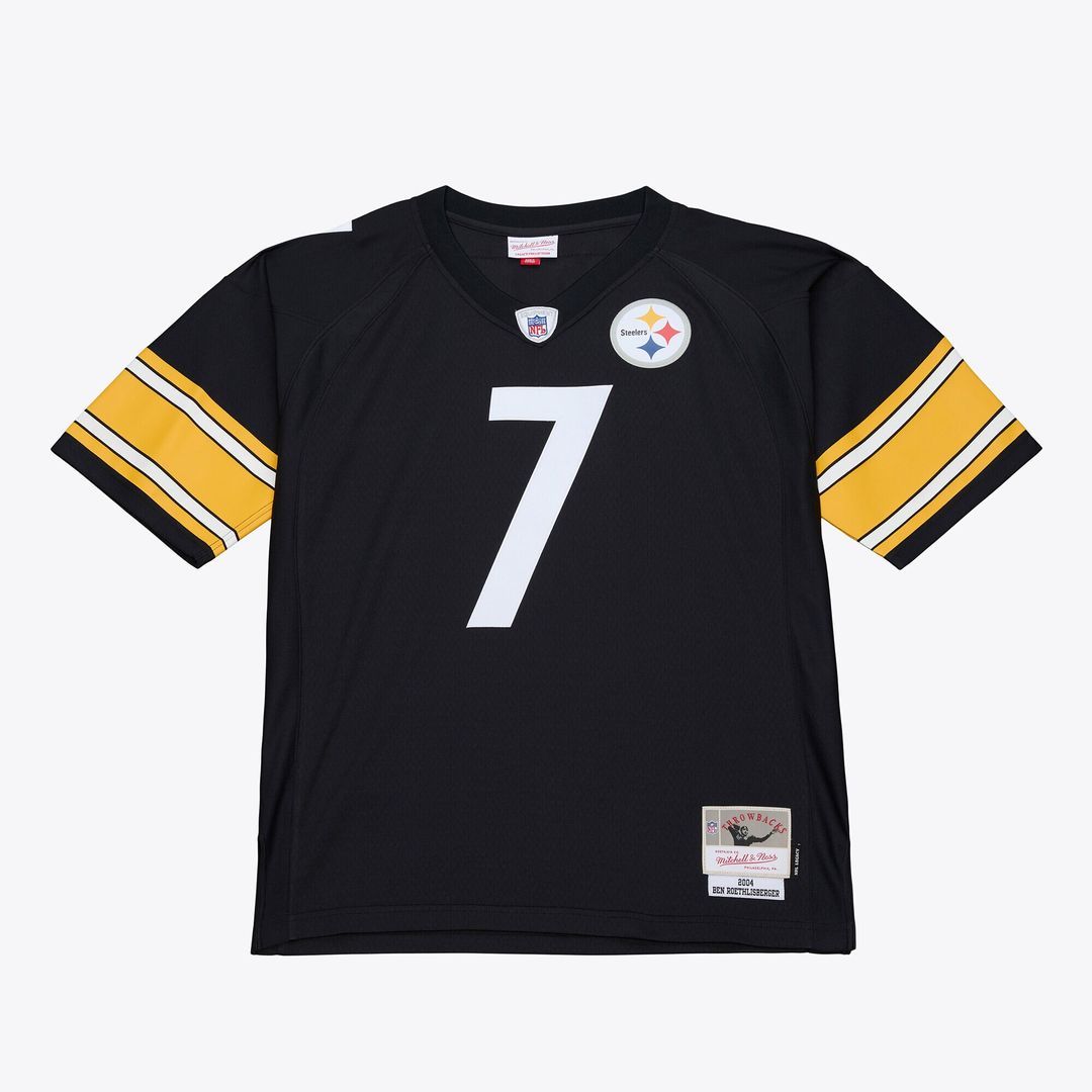 Ben Roethlisberger Pittsburgh Steelers Mitchell & Ness 2004 Big & Tall Legacy Retired Player Jersey - Black Official NFL Team Apparel Football Fan Gea