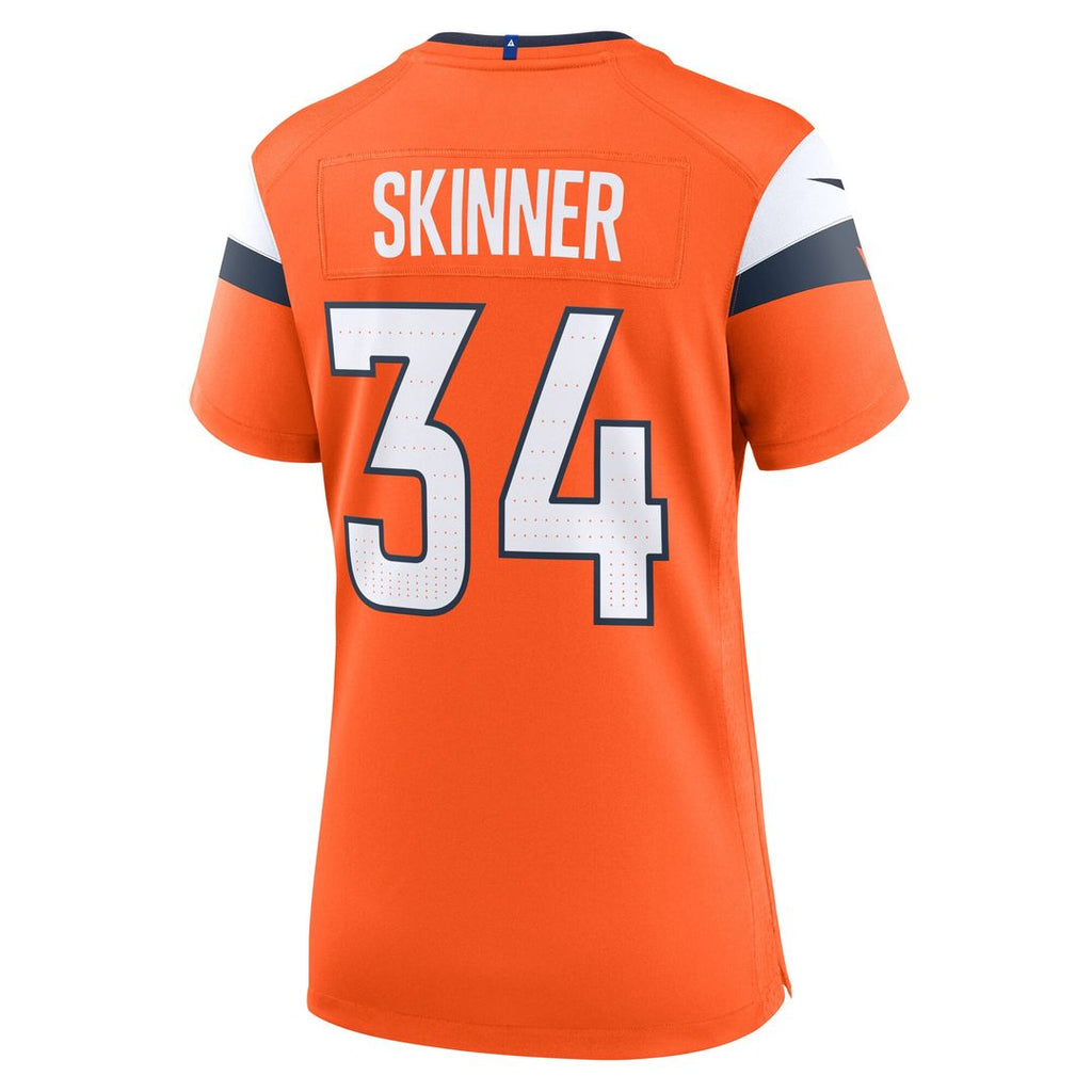 JL Skinner Denver Broncos Nike Women's Team Game Jersey - Orange Official NFL Team Apparel Football Fan Gear