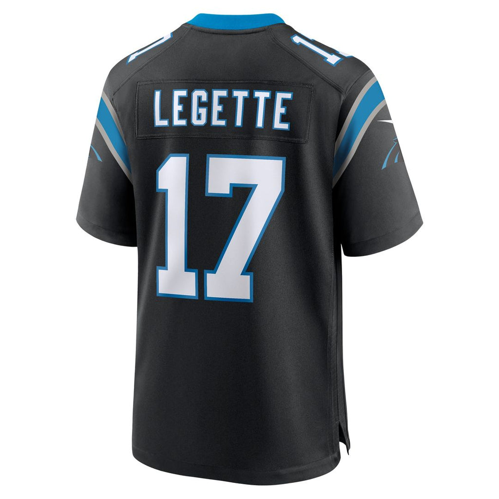 Xavier Legette Carolina Panthers Nike Team Game Player Jersey - Black Official NFL Team Apparel Football Fan Gear