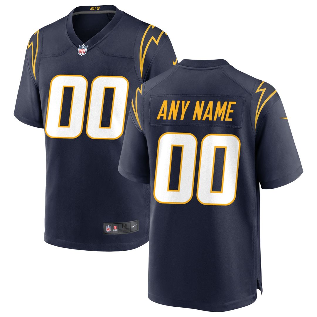Los Angeles Chargers Nike Alternate Custom Game Jersey - Navy Official NFL Team Apparel Football Fan Gear
