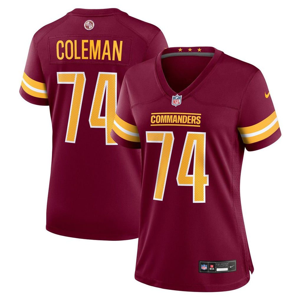 Brandon Coleman Washington Commanders Nike Women's Team Game Jersey - Burgundy Official NFL Team Apparel Football Fan Gear
