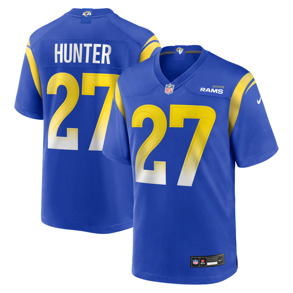 Jarquez Hunter Los Angeles Rams Nike Team Game Jersey - Royal Official NFL Team Apparel Football Fan Gear