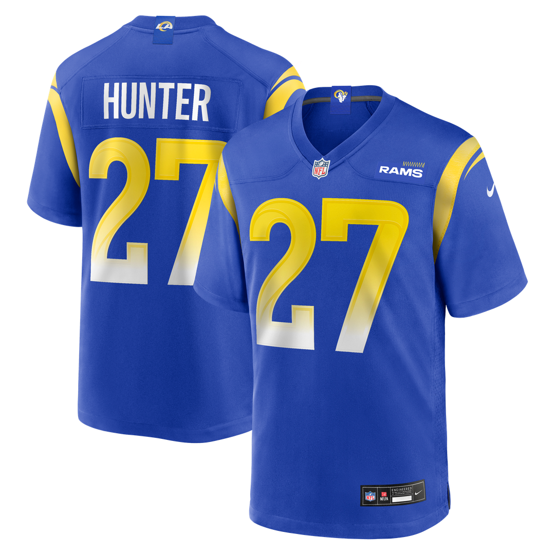 Jarquez Hunter Los Angeles Rams Nike Team Game Jersey - Royal Official NFL Team Apparel Football Fan Gear