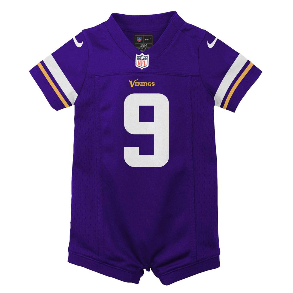 J.J. McCarthy Minnesota Vikings Nike Newborn & Infant Romper Game Jersey - Purple Official NFL Team Apparel Football Fan Gear