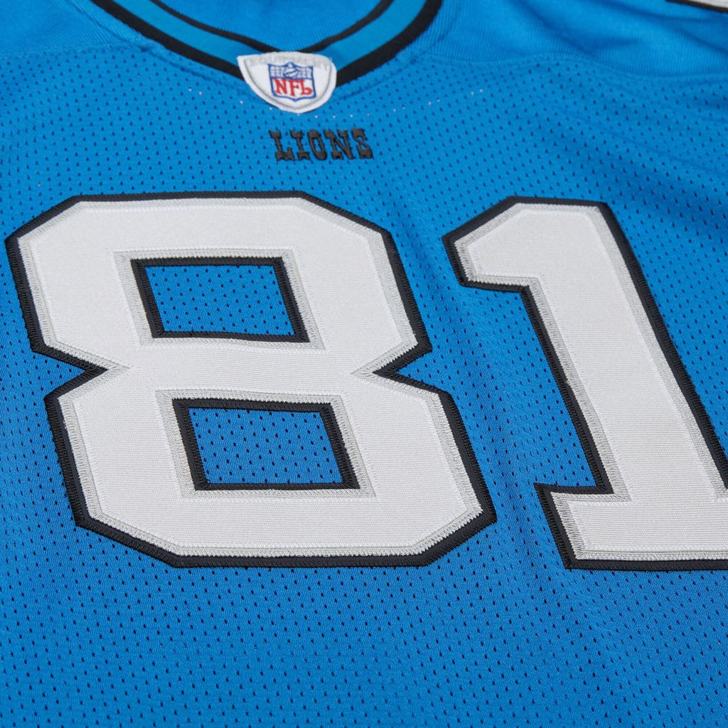 Calvin Johnson Detroit Lions Mitchell & Ness 2007 Authentic Throwback Retired Player Jersey - Blue Official NFL Team Apparel Football Fan Gear